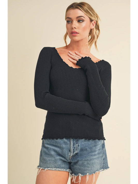 Adalie Knit Sweater - Black